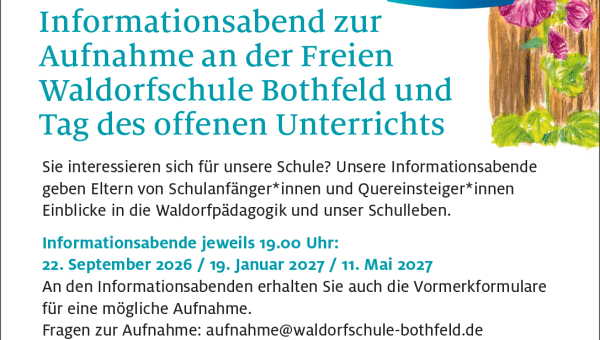 Infoabende zur Aufnahme 22.09.2026