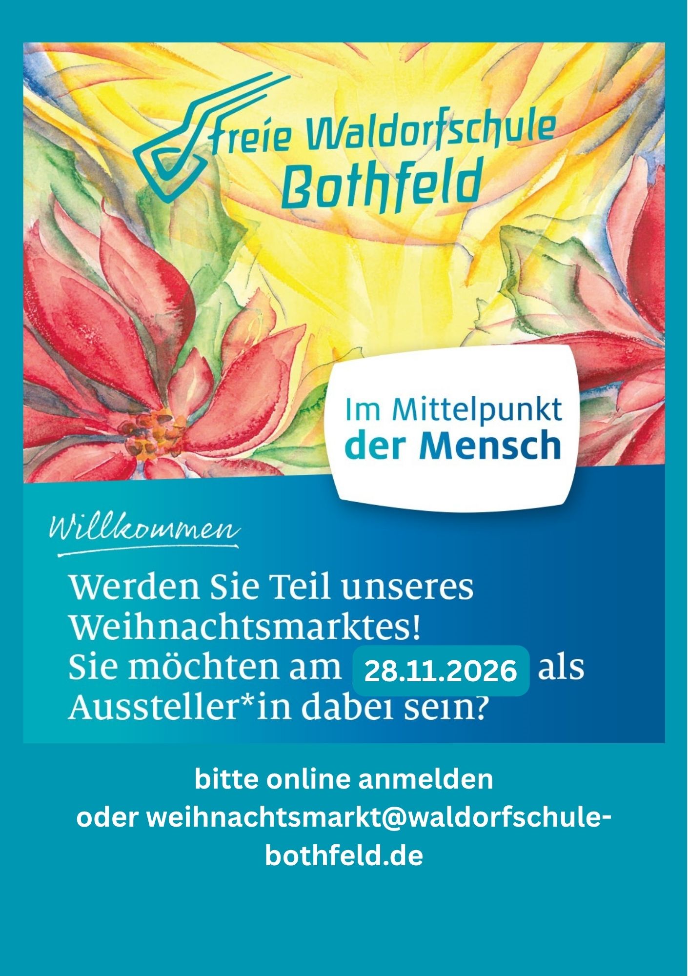 Ausstelleranmeldung Weihnachtsmarkt 28.11.2026